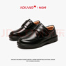 奧康奧康童鞋男童皮鞋兒童演出小黑鞋春秋季新款軟底黑色男孩學(xué)生單鞋 頭層牛皮＿軟面軟底（老師推薦） 34 內長(cháng)約22.4cm適合腳長(cháng)21.4cm 曬單實(shí)拍圖