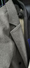 皮爾卡丹白鴨絨中長(cháng)款毛呢外套風(fēng)衣羽絨服女2025冬季新款加厚西裝呢子大衣 灰色[內襯夾90白鴨絨] M [建議116-135斤] 曬單實(shí)拍圖