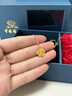 中國珠寶黃金吊墜女足金玫瑰花項鏈母親節禮物送媽媽送女友生日禮物 0.38g【贈金色銀鏈】 曬單實(shí)拍圖