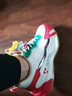 拓步森健康鞋749國粹臉譜休閑鞋厚底男女情侶款振動(dòng)中國風(fēng)運動(dòng)休閑鞋子 女款-國潮紅 40 曬單實(shí)拍圖