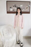 ELAND【三防】衣戀棉服女學(xué)院風(fēng)秋日華夫餅絎縫外套2025秋季新款 粉色(25)Pink S 160 曬單實(shí)拍圖
