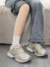 BASLS聯(lián)名做舊老爹鞋減震防滑運(yùn)動(dòng)鞋男女同款百搭潮流休閑鞋潮鞋子男女 做舊米 42 曬單實(shí)拍圖
