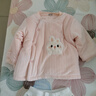小三月嬰兒保暖上衣秋冬加絨加厚嬰幼兒內膽棉衣服男女寶寶加厚外套棉襖 A107-S小兔粉 66 cm 建議10-16斤 曬單實(shí)拍圖