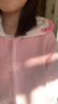 貓人兒童睡衣女童加厚舒棉絨開衫家居服女孩睡衣套裝 粉色字母 140  曬單實拍圖