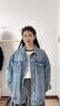 LAGOGO寬松淺藍色牛仔外套女拉谷谷2025年春新款簡(jiǎn)約休閑開(kāi)衫上衣 淺牛仔藍 L 曬單實(shí)拍圖
