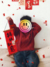 嘟嘟家兒童新年毛衣冬季寶寶圣誕節針織衫冬裝男童上衣女童童裝拜年服潮 紅色 120 曬單實(shí)拍圖