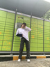UKMR黑色闊腿牛仔褲女潮流韓版寬松高腰顯瘦直筒垂感拖地褲ins潮學(xué)生 黑色 加長褲 優(yōu)質(zhì)款 L 110-125斤 曬單實拍圖