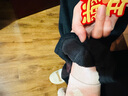 森馬（Semir）休閑褲女發(fā)熱抗菌長褲2024冬季氣質(zhì)搖粒絨純色闊腿褲109724127001 曬單實拍圖