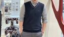 TOMMY HILFIGER男女純棉商務(wù)休閑通勤學(xué)院風(fēng)鑲邊V領(lǐng)內(nèi)搭針織衫背心78J3976 藏青色FAP S （推薦：120-135斤） 曬單實(shí)拍圖