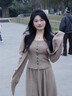 圣保美小香風針織毛衣連衣裙女春秋季2025新款穿搭高級感長裙子套裝顯瘦 套裝【上衣+半身裙】 S 碼 曬單實拍圖
