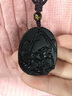 喜?？堤斓摰欠宓鯄?024龍年屬雞人吉祥物飾品黑曜石生肖雞男女配飾禮物 吊墜+棕色棉繩鏈款 曬單實(shí)拍圖