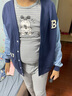 戴維貝拉（DAVE＆BELLA）男童棒球服兒童運動(dòng)外套休閑小男孩上衣秋裝新款童裝中大童衣服 藏青色【現貨】 160 cm（建議身高150-160cm） 曬單實(shí)拍圖