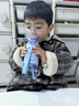 小比咔2025年新款蛋仔派對(duì)兒童夏季水杯雙飲幼兒園學(xué)生上學(xué)專用吸管水杯 藍(lán)色（鯊鯊）670ml【一蓋雙飲】 曬單實(shí)拍圖