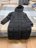 坦博爾鵝絨服女長(zhǎng)款連帽收腰加厚女士羽絨服550890D 能量黑V字絎線 175 曬單實(shí)拍圖