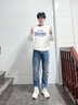 增致牛仔（zengzhi）【2025秋冬新款】男士牛仔褲男韓版時(shí)尚簡(jiǎn)約百搭寬松直筒長(cháng)褲子男 曬單實(shí)拍圖