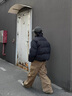 NYING美式麂皮絨棉服男冬季新款高街潮牌加厚保暖寬松百搭立領(lǐng)棉衣外套 967卡其色 XL (135-150斤) 曬單實(shí)拍圖