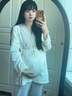 孕尚月子服秋冬產(chǎn)后純棉和服系帶哺乳睡衣孕期待產(chǎn)孕婦家居服孕媽裝 杏色 XL 曬單實(shí)拍圖