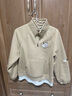 Teenie Weenie小熊女裝時(shí)尚半拉鏈立領(lǐng)衛衣冬季簡(jiǎn)約直筒休閑風(fēng)上衣 淺卡其色 M (165) 曬單實(shí)拍圖