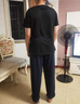羅則校服褲子男春秋季夏季校褲小學初高中學生運動一條杠二道杠三條杠 藍色一條杠 夏季薄款 XL 曬單實拍圖