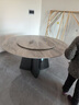 美之印象高端大理石餐桌椅組合帶轉盤(pán)現代簡(jiǎn)約輕奢巖板圓桌小戶(hù)型飯桌 中花白（高端加厚大理石） 1.5米 單餐桌(帶轉盤(pán)) 曬單實(shí)拍圖