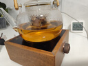 大夢(mèng)造物胡桃木電陶爐煮茶器玻璃燒水壺家用室內小型電熱茶爐套裝圍爐煮茶 胡桃木電陶爐+星辰提梁壺 900ml 曬單實(shí)拍圖