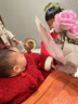 班喜迪女童連衣裙秋冬款新款加絨夾棉寶寶周歲禮服冬季兒童公主裙拜年服 曬單實(shí)拍圖