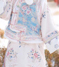 勤度清朝格格服裝漢服清代印花古裝馬甲公主旗裝古裝 馬甲長(zhǎng)袍巾圍脖 均碼 曬單實(shí)拍圖