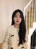 乖甜星溫柔風(fēng)甜美蝴蝶結(jié)單排扣長(zhǎng)袖毛衣針織衫女早秋感氣質(zhì)修身上衣 燕麥色 均碼 曬單實(shí)拍圖