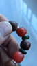 圣嵐天-然保山南紅瑪瑙柿子紅老型桶珠文玩手串金剛星月菩提佛珠配珠 12mm左右老型對(duì)珠 曬單實(shí)拍圖
