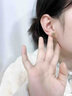 曼阿麗天然和田玉方糖耳釘中式耳飾S925純銀晴水玉養(yǎng)耳洞碧玉綠色女款 【碧玉款】小方糖和田玉耳釘 曬單實拍圖