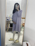 浪莎春季新品哺乳睡裙100%純棉帶胸墊孕婦睡衣春夏季薄款產(chǎn)后待產(chǎn)月子 薰衣草紫 XL （建議120-140斤） 曬單實(shí)拍圖