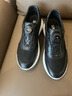 沙馳（SATCHI）男鞋春季新款網(wǎng)面運動(dòng)休閑皮鞋旋轉扣軟底軟面增高免系帶 黑色 40 比運動(dòng)鞋偏大一碼 曬單實(shí)拍圖