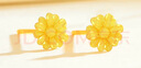 中國黃金（CHINA GOLD）黃金小雛菊耳釘女新款足金耳環(huán)百搭耳飾養(yǎng)耳洞送女友 足金雛菊耳釘一對(duì)-約0.9g+品牌禮盒 曬單實(shí)拍圖