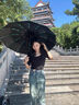 明佳匠全自動雨傘晴雨兩用大號雙人折疊雨傘加固抗風便攜防曬遮陽太陽傘 【60骨升級加固】梧桐米-帶皮套 自動雨傘一鍵開關(guān)-加固抗風 曬單實拍圖