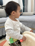 纖絲鳥兒童T恤男女童長袖上衣中小童春季假兩件套頭衣服 元?dú)饪铸?曬單實(shí)拍圖