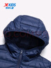 特步（XTEP）兒童童裝男女童通碼親膚零壓力輕暖連帽羽絨服 深奧藍 165cm 曬單實(shí)拍圖