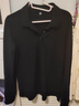 SRSW 長(cháng)袖T恤女Polo衫春秋新款休閑簡(jiǎn)約修身顯瘦通勤百搭翻領(lǐng)上衣 黑色 XL 建議115-125斤 曬單實(shí)拍圖