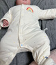 babylove嬰幼兒連體衣恒溫薄夾棉保暖哈衣寶寶衣服新生兒秋冬裝純棉爬服 汐藍粉 90cm 曬單實(shí)拍圖