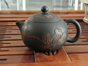 建水紫陶茶壺手工純正云南非坭興陶紫砂壺西施家用陶瓷小茶壺漢瓦 線雕西施壺 210ml 曬單實(shí)拍圖