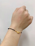 中國(guó)黃金（CHINA GOLD）相思豆黃金手鏈足金轉(zhuǎn)運(yùn)珠紅繩男女情侶款教師節(jié)生日禮物送女男友 【今/次日達(dá)】相思豆手鏈【黑繩】 曬單實(shí)拍圖
