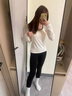 柯蘭娜長(zhǎng)袖t恤女裝2025年春季新款獨(dú)特絕美內(nèi)搭打底衫修身白色方領(lǐng)上衣 杏色方領(lǐng) L 建議105-115斤 曬單實(shí)拍圖