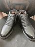 老爺車(chē)棉鞋冬季男鞋牛皮短靴男中老年爸爸鞋高幫皮鞋男加絨雪地靴男防滑 LYC9033黑色[網(wǎng)紗內里] 41 曬單實(shí)拍圖