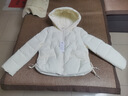 皮爾卡丹（pierre cardin）短款棉服女小款24冬新款設計感時(shí)尚小個(gè)子加厚外套 米白 L 【建議100-120斤】 曬單實(shí)拍圖