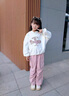 FNJ KIDS女童套裝春秋2025新款洋氣中大童衛衣工裝褲兒童休閑兩件套 粉色套裝 150 （建議身高140-150cm） 曬單實(shí)拍圖