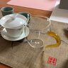 一品仟堂玻璃公道杯加厚耐熱玻璃公杯泡茶分茶器茶海公杯功夫茶具配件 玻璃公道杯（黃把） 曬單實拍圖