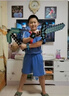 我的世界游戲周邊鉆石劍鎬斧頭玩具模型泡沫劍武器道具minecraft 藍色劍鎬2件套 曬單實(shí)拍圖