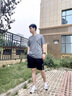 格蘭森運(yùn)動(dòng)套裝男夏季新款健身短袖T恤男士速干衣服跑步寬松休閑運(yùn)動(dòng)服 白色 XL 曬單實(shí)拍圖