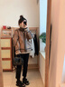 GARNUO皮毛一體羊羔毛外套女2025秋冬季新款麂鹿皮絨機車(chē)服加厚夾克棉服 棕色 S 【80-100斤】 曬單實(shí)拍圖