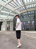 YOOOURTHING七分褲男夏季冰絲薄款休閑短褲男直筒寬松大碼運動(dòng)潮流短褲男 黑色 XL (建議120-145斤) 曬單實(shí)拍圖