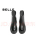 百麗（Belle）七夕禮物簡約舒適彈力靴女百搭短筒靴B2237DD4 黑色 36 (230mm) 曬單實(shí)拍圖